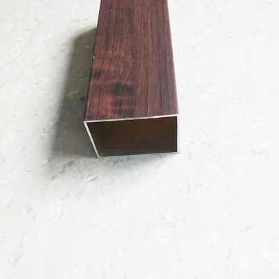 Wood grain aluminum square tube profiles